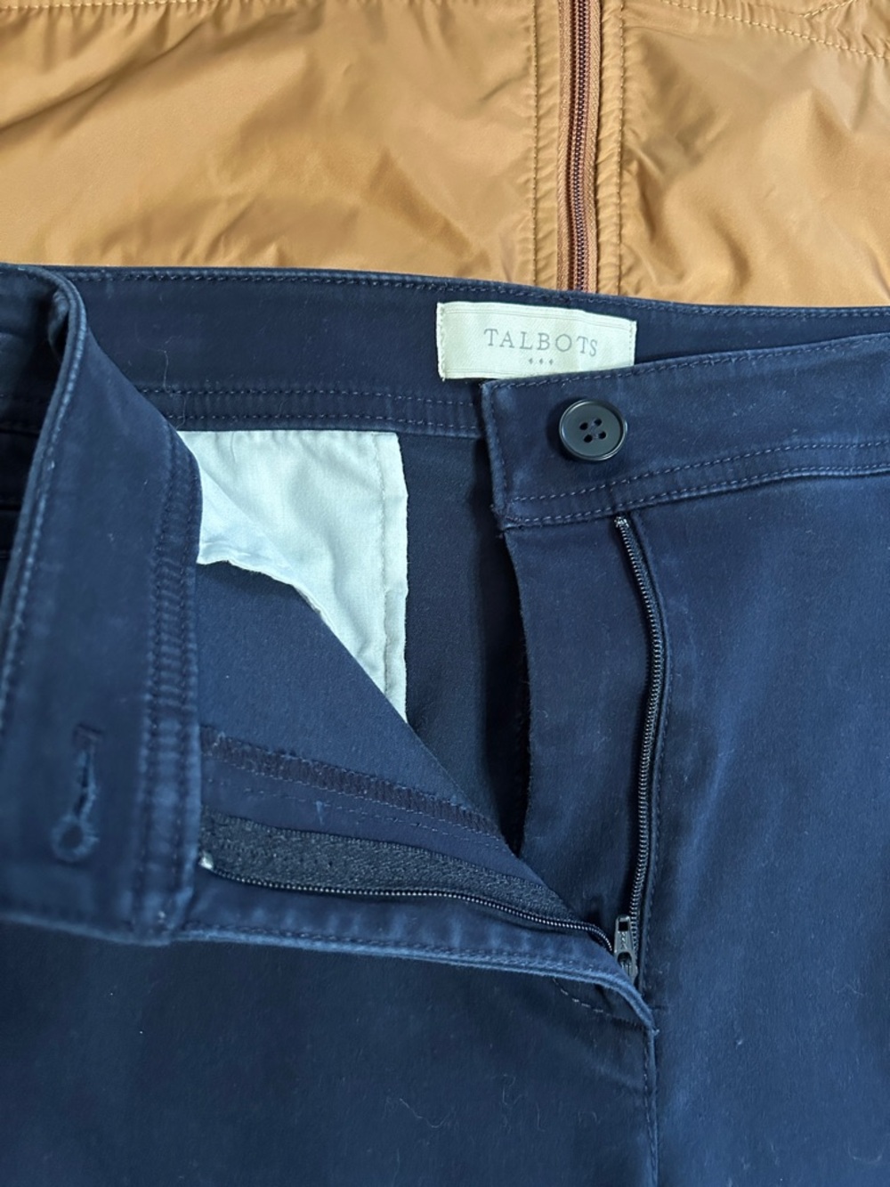 Talbots Navy Straight-Leg Pants - Picture 5 of 6